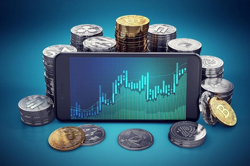 Изображение чарт btc на смартфоне. Обзор от биткоин миксер mixero.money