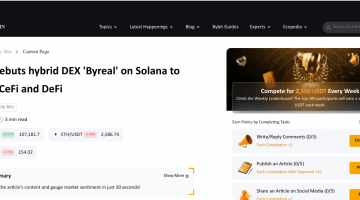 Byreal. A review by a Bticoin mixer: mixero.money