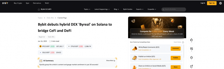 Byreal. A review by a Bticoin mixer: mixero.money